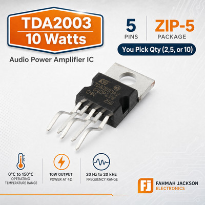 TDA2003 TDA2003A 10W Audio Power Amplifier IC ZIP-5 Through-Hole 8-18V | US Ship