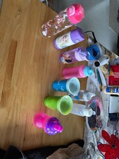 Kids Water Bottle and Sippy Cup Bundle - 8 Piece Set