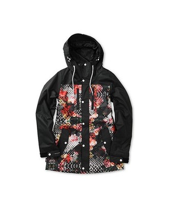 New Neff Womens Falcon Soft Shell Snowboard Jacket Medium Black