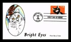 DR JIM STAMPS US COVER BRIGHT EYES CAT FIRST DAY ISSUE HAND COLORED CACHET