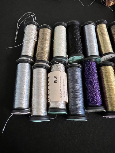 Lot of 92 Spools Kreinik Metallics, Balger, & DMC Thread Bundle New + Used - Picture 3 of 11