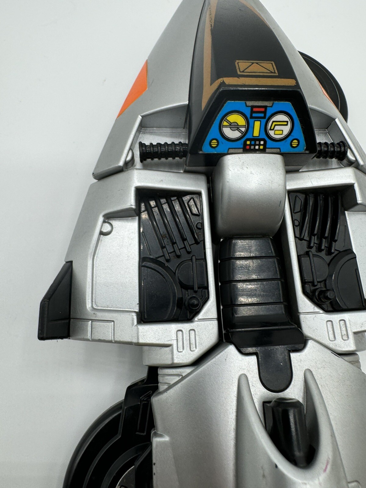 1997 Bandai Power Rangers In Space Silver Galaxy Glider Cycle Motorcycle Bike