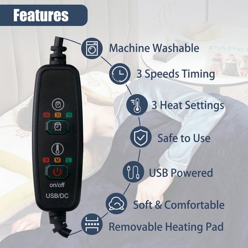 portable heated throw