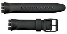Swatch Replacement 19mm Plastic Watch Band Strap Black