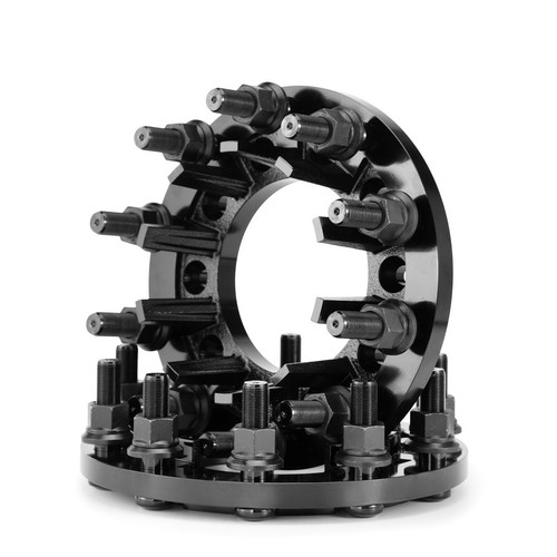 1Pc Front+1pc Rear 8X6.5 to 10 Lug 22.5 24.5 Hub Centric Wheel Adapters For 2500