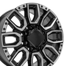 14125 Black Milled 20x8.5 Inch 8x165 Wheel Fits Pre 2010 Gmc Chevy 2500