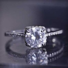 Size 9.25, vintage sterling silver 925 engagement ring with cz
