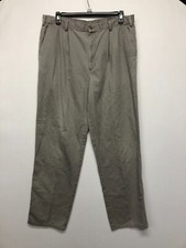 Vintage Farah Men Pleated Chino Pants Size 40x34 Gray B240 -20