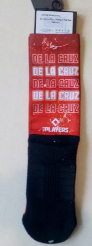 ELLY DE LA CRUZ CINCINATTI REDS STRIDELINE CREW SOCKS M/L 8-12 NWT RED UNISEX - Picture 3 of 4