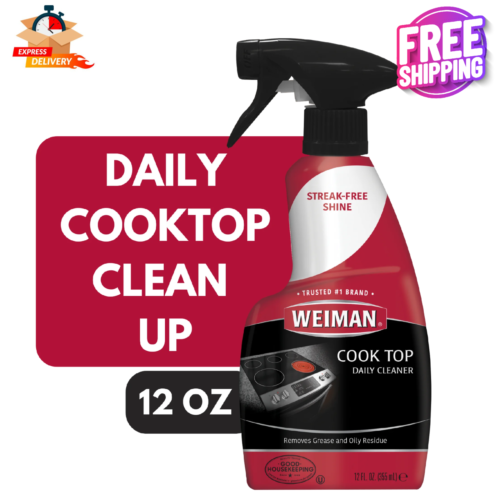 ✅ Weiman Ceramic & Glass Daily Cooktop Cleaner for Streak-Free Shine | 12 oz