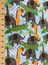 Jungle Animals 34 X 44 100 cotton fabric 1355
