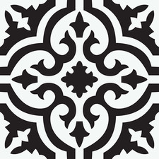 FP3828 Parma Peel & Stick Floor Tiles, Black