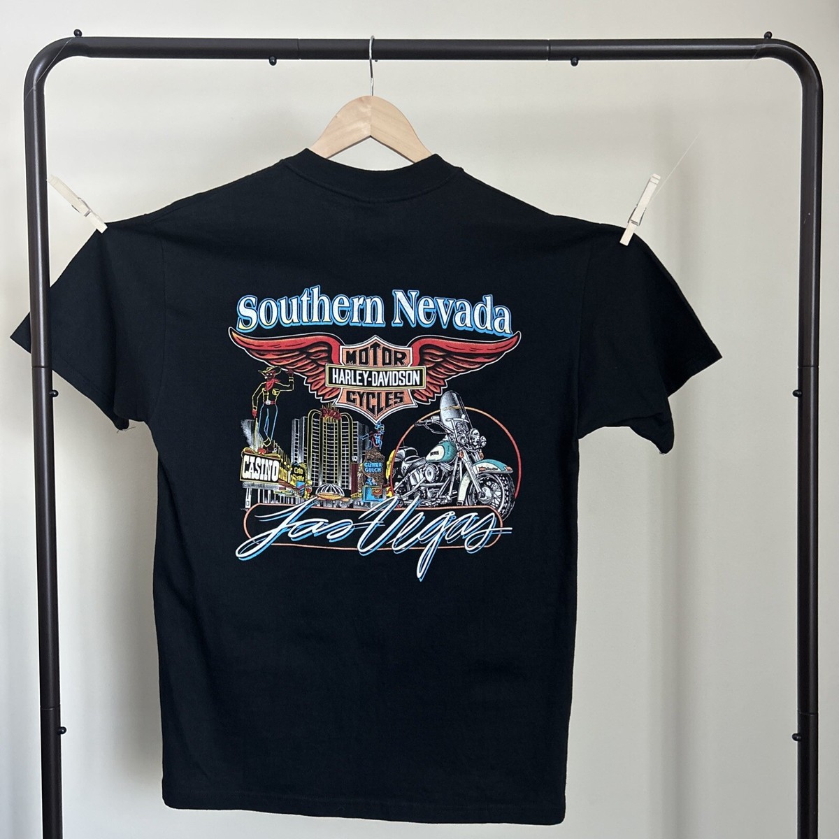 Vintage 1998 Harley Davidson Las Vegas Single Stitch USA