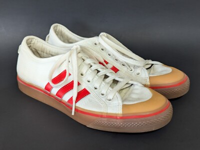 Adidas Nizza Core Red Sneakers Mens Lace Up Canvas Casual Shoes #CQ2326 