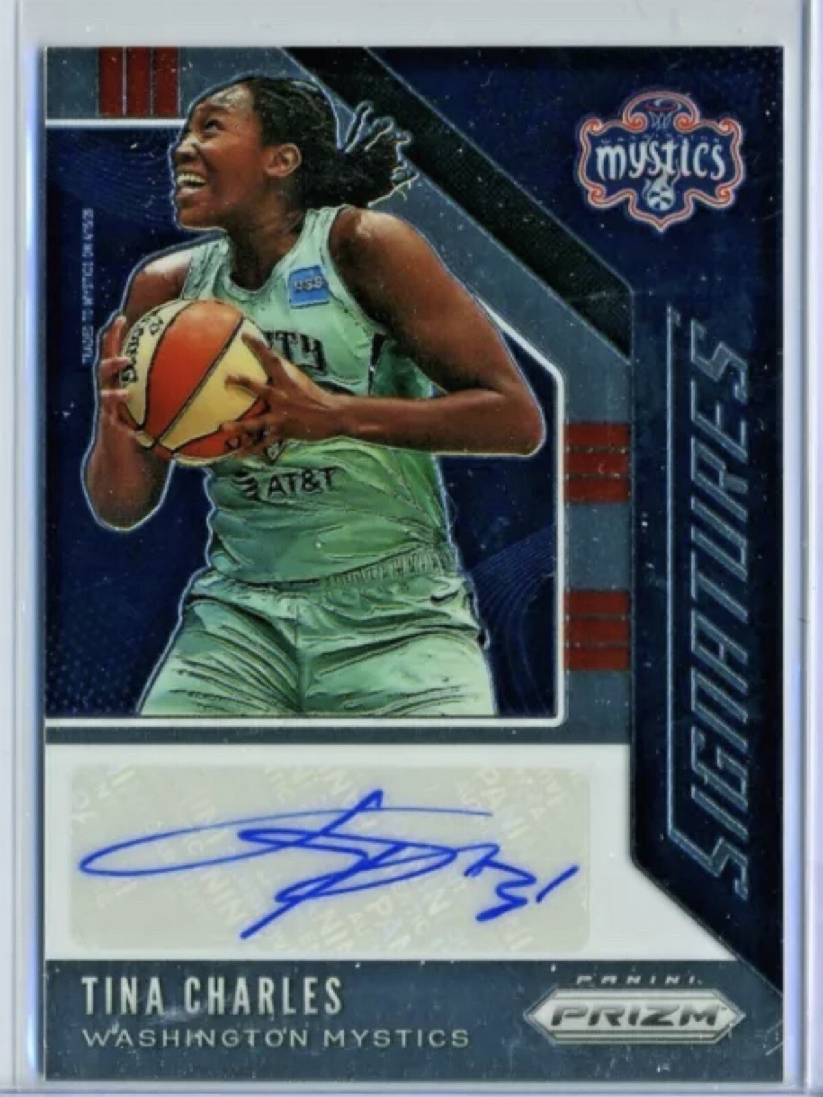 Tina Charles 2020 WNBA Panini Prizm Signatures Certified Auto