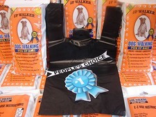 100 Dog Walking Poop Pick Up E-Z Tie Handles Clean Up Waste Bags JP Walker Brand