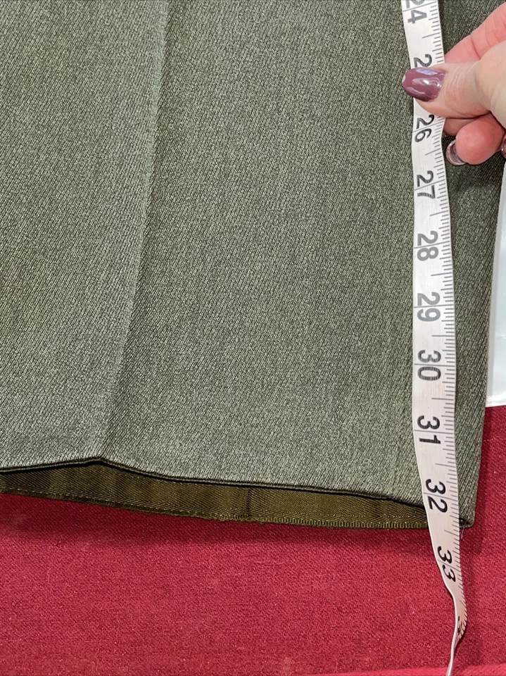 CALÇA MASCULINA MISTURA DE LÃ VERDE TAMANHO 36 externa VINTAGE perna reta cintura alta calça M - Imagem 4 de 4