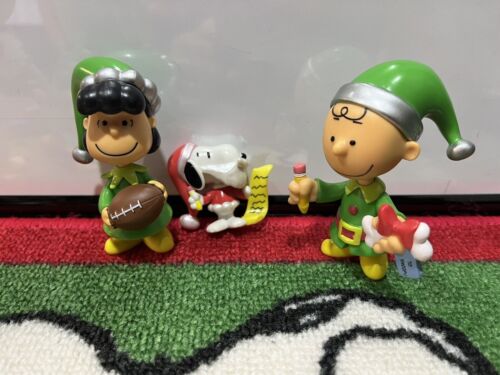 Lot Snoopy Orzeszki ziemne Charlie Brown Świąteczna mata pończoch Figurki z etui do przechowywania - Zdjęcie 4 z 9