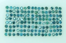 Natural Loose Diamond Round Blue Color I1 Clarity 0.70 to 1.10MM 100 Pcs Lot Q21