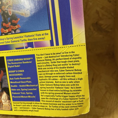 De colección Teenage Mutant Ninja Turtles Cyber Samurai Bebop Sin usar, en caja - Imagen 4 de 13