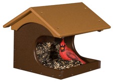COVESIDE COVERED BIRD SEED FEEDER - Large Post Mount 100 Recycled Polywood USA