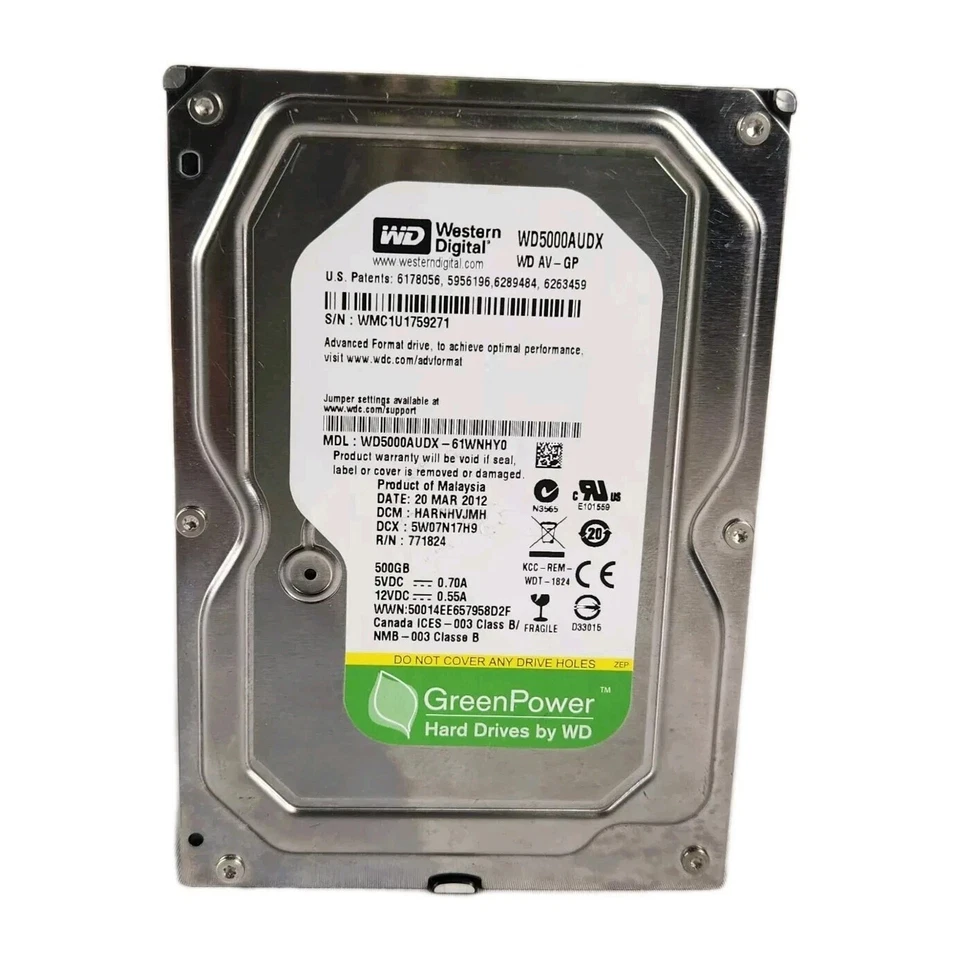 Western Digital WD5000AUDX 500GB 3.5" SATA HDD – Desktop Hard Drive - Image 3 of 4