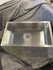 Single Bowl Kitchen Sink 24 3/4 x 13 3/4 x 7 Stainless Great for Bar or RV