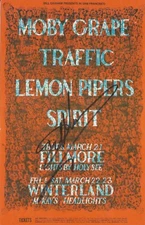 Moby Grape, Traffic, Spirit & Lemon Pipers Post Card BG-112-PC * by Bill Graham 