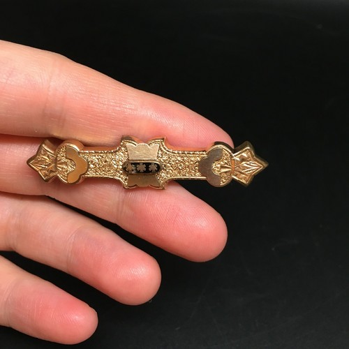 Group of Four Antique Gold Fill Bar Pins Victorian - Picture 6 of 9