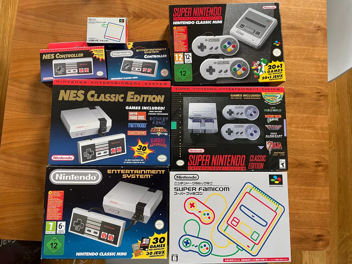 Lot of NES and SNES Classic consoles US EU JP Collection