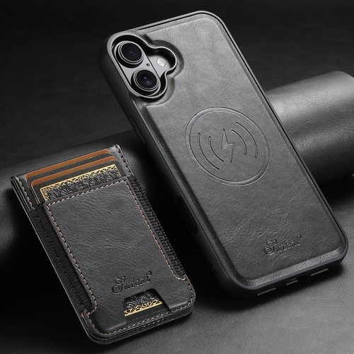 Suteni H17 Series Oil wax pattern Credit Card Holder PU Leather Phones Case - Picture 15 of 22