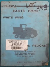 ELGIN WHITE WING PELICAN SWEEPER PARTS MANUAL BOOK CATALOG