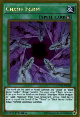 YUGIOH 3x Chaos Form x3 MVP1-ENG08 Gold Rare Mixed ED - NM - READ DES