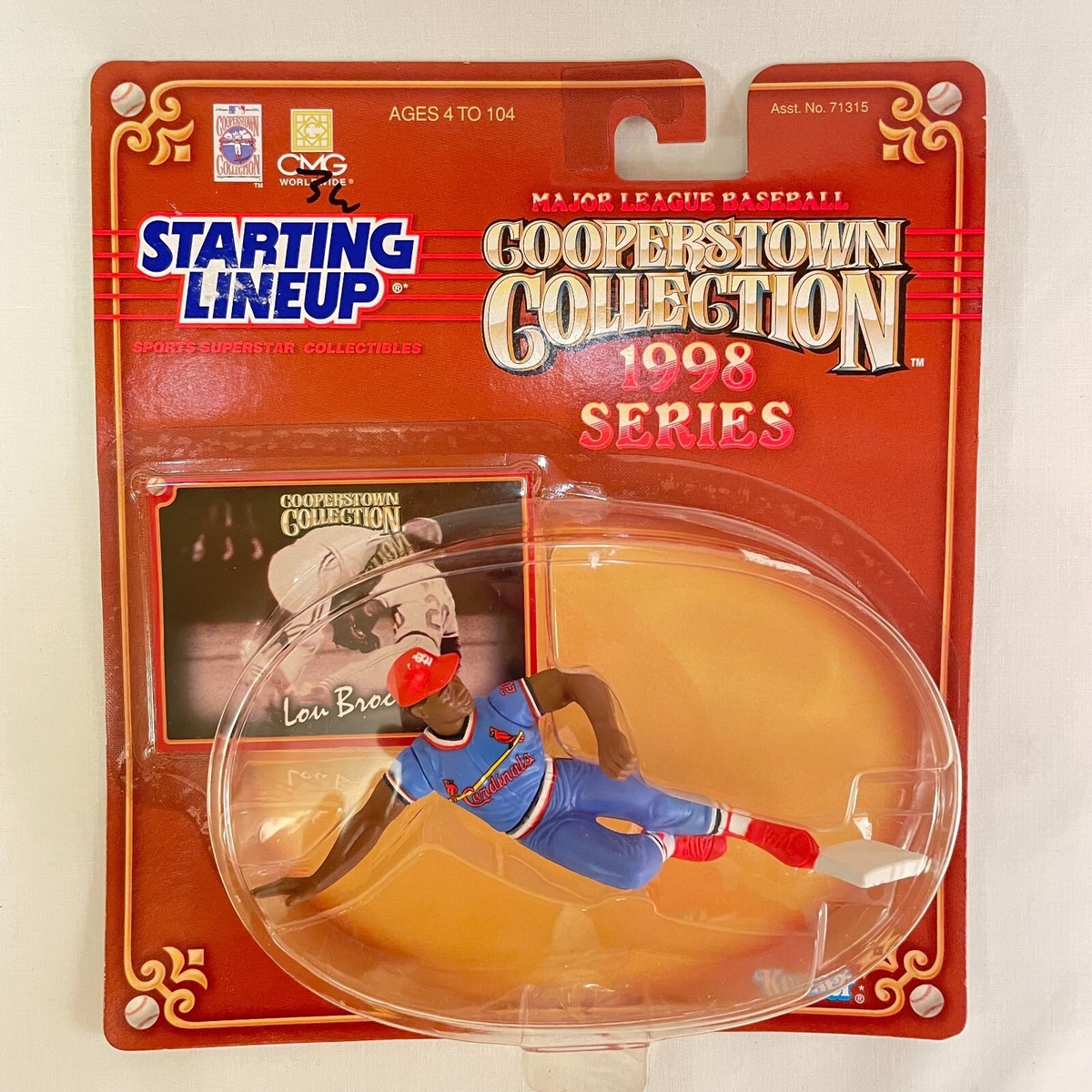 Starting Lineup 1998 Cooperstown Collection Lou Brock MLB Figure