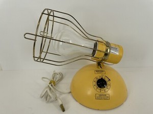 Vintage 1984 General Electric Time-A-Tan Sun Lamp RSK-6 W/Bulb Yellow Works