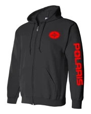 POLARIS style SNOWMOBILE Zip Up Hoodie Sweatshirt UP TO 5X! Choose Design Color!