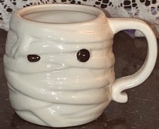 Vtg Threshold Mummy Mug Halloween Stoneware Coffee Tea Cup