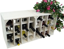 2er Set Weinregal 16er weiss Abstellregal Weingestell Fächer Flaschenregal Weins