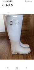 Image of Hunter Wellies Boots Size 3 Grey