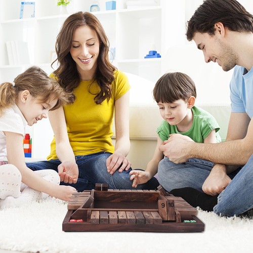 4-Player 10 Number Shut The Box Dice Game. Family Party Porch Pub Bar Board Game - Picture 6 of 7