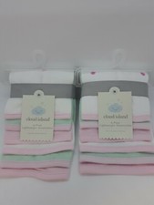 NEW 2 Cloud Island 6 Packs Lightweight Infant Washcloths 12 Washcloths Total