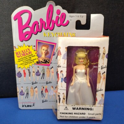 Basic Fun Barbie Keychain Wedding Day Doll 1997 Dress Bride #712-0