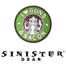 PATCH PVC SINISTER GEAR « PISTOLETS & BACON » Airsoft Paintball