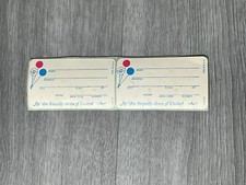 Vintage Early United Airlines Luggage Stickers / Tags Not Used Set Of 2