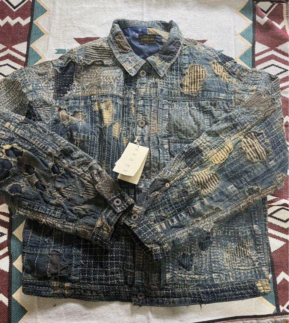 Unused Kapital Kountry Boro Spring 1st Jacket Denim Jacket Unused Kapital Kountry Boro Spring 1st Jacket Denim Jacket