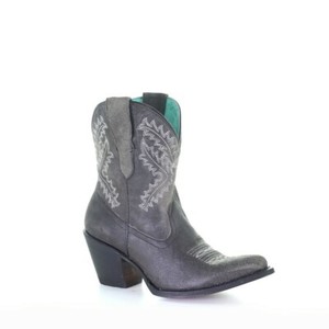 ladies black western ankle boots