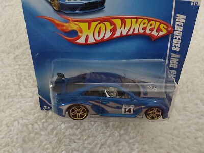 Hot Wheels Mercedes AMG CLK DTM Short Card Dream Garage Blue Cars Collectibles 