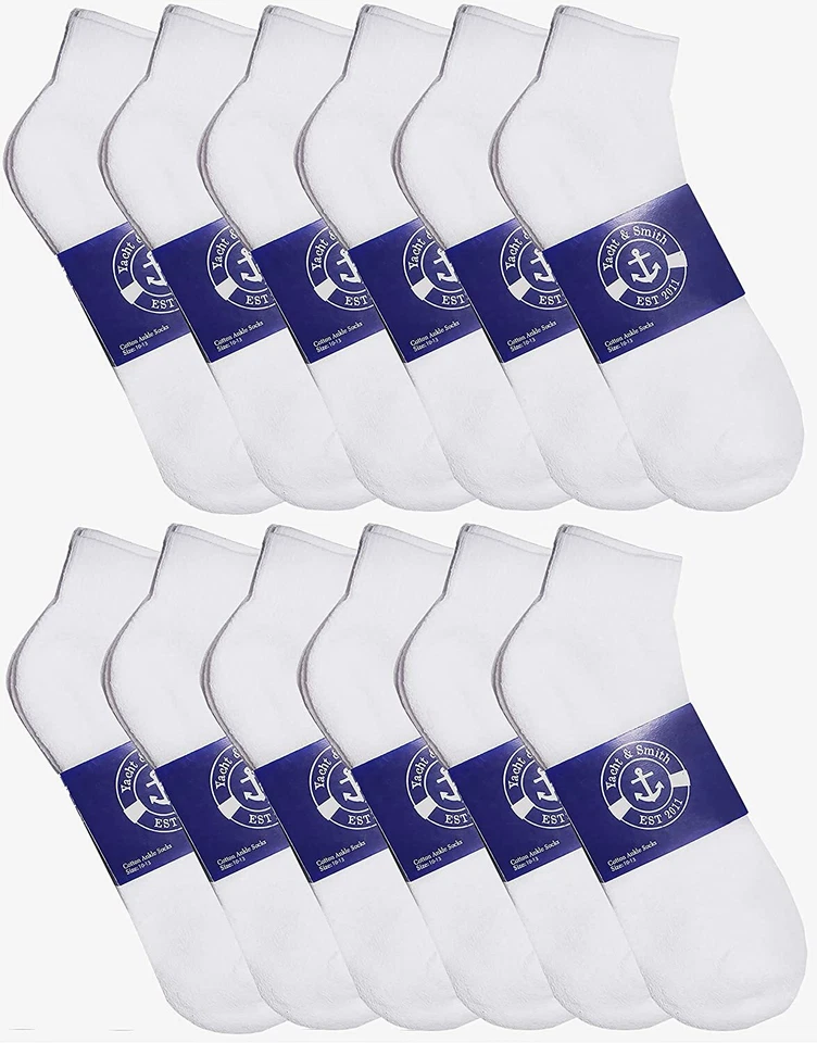 Paquete de 48 calcetines tobilleros cuartos para hombre y mujer, donación sin hogar, ligeros a granel Foto 2 de 4