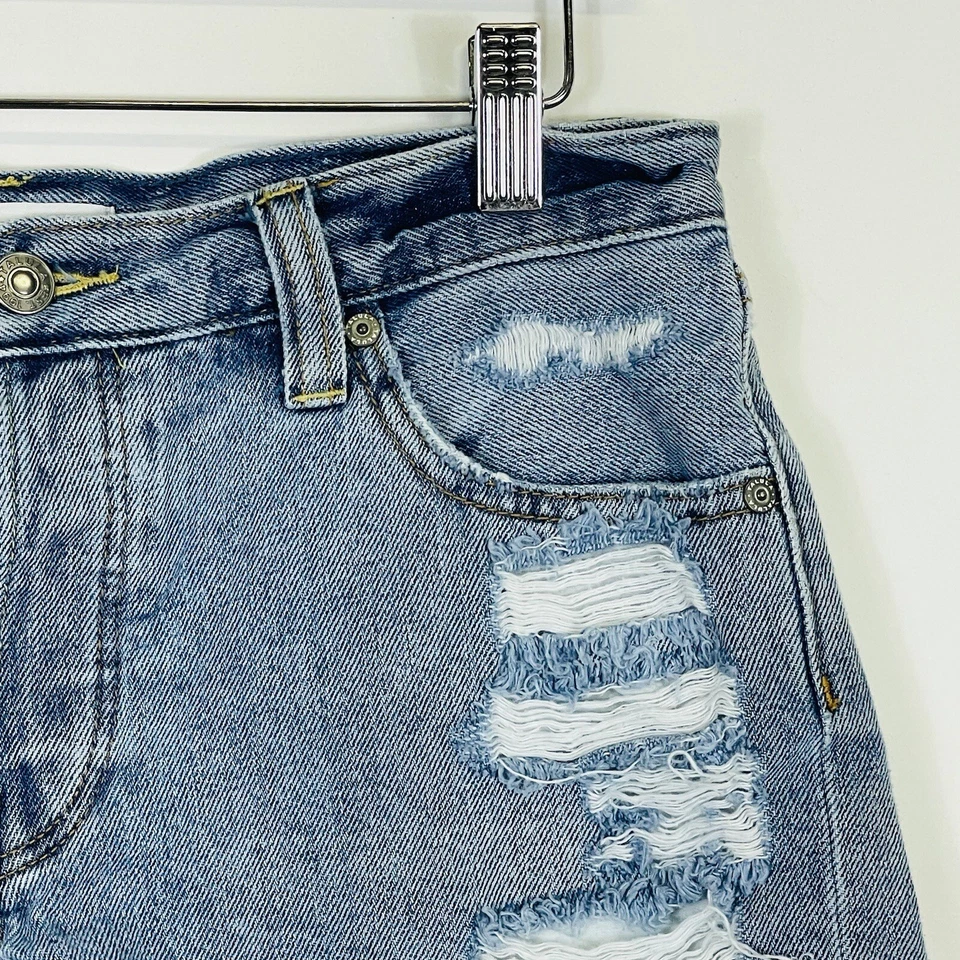 Pantalones Cortos Talula Aritzia Distressed Destroyed Denim Botón Mosca Para Mujer 26 Foto 4 de 4