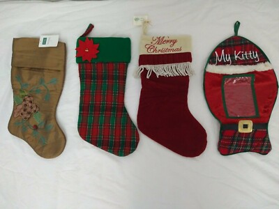 HOLIDAY Dan Dee, Home Collection Christmas Stocking Assorted Brands Lot of 4